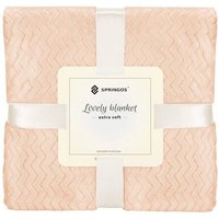 SPRINGOS Überwurf Wohndecke Tagesdecke Decke 200x220 cm flauschig extra soft von SPRINGOS