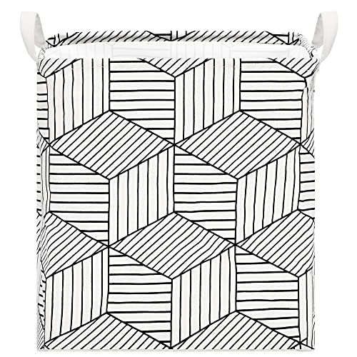 SPRINGOS Wäschesammler Wäschetruhe mit Henkel 35 x 40 cm Viereckiger Wäschesack von SPRINGOS