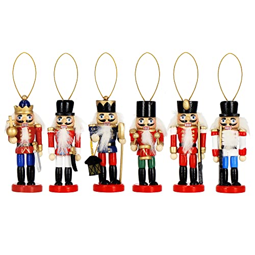 SPRINGOS Weihnachten Weihnachtsbaumanhänger Nussknacker Ornament Holzfigur 6 Stück 8 cm Christbaumschmuck SPRINGOS Weihnachten Weihnachtsbaumanhänger Nussknacker Ornament Holzfigur 6 Stück 8 cm Christbaumschmuck von SPRINGOS