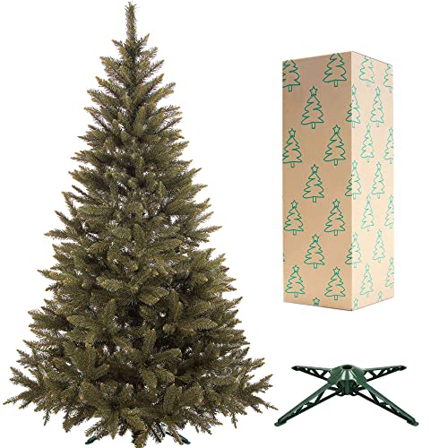 SPRINGOS Weihnachtsbaum Kaukasus-Fichte 180 cm Künstlich In EU Hergestellt Kunststoffständer von SPRINGOS