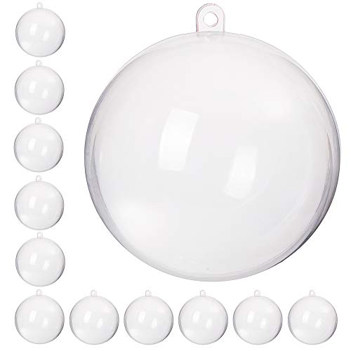 SPRINGOS Weihnachtsbaumkugel Acryl-Kugeln 12 Stück Ø 8 cm Christbaumkugel zum Befüllen SPRINGOS Weihnachtsbaumkugel Acryl-Kugeln 12 Stück Ø 8 cm Christbaumkugel zum Befüllen von SPRINGOS