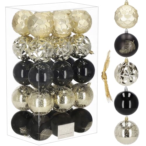 SPRINGOS Weihnachtsbaumkugeln 30 Stück Durchmesser 8 cm Weihnachtsbaumschmuck von SPRINGOS
