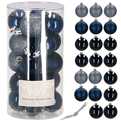 SPRINGOS Weihnachtsbaumkugeln-Set 20 Stück dunkelblaue Kugeln aus Kunststoff Glitter matt glänzend Weihnachtsbaumschmuck Dekoration für Weihnachten Party Hochzeiten SPRINGOS Weihnachtsbaumkugeln-Set 20 Stück dunkelblaue Kugeln aus Kunststoff Glitter matt glänzend Weihnachtsbaumschmuck Dekoration für Weihnachten Party Hochzeiten von SPRINGOS