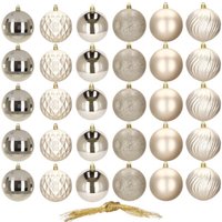 SPRINGOS Weihnachtsbaumkugeln aus Kunststoff 30-teiliges Weihnachtskugeln-Set Durchmesser 8 cm Dekoration für Weihnachten Party Hochzeit von SPRINGOS