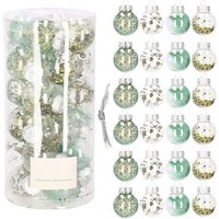 SPRINGOS Weihnachtsbaumkugeln aus Kunststoff mit Federn Konfetti 24 Stk. transparente Kugeln gefüllte Christbaumkugeln 4 Designs Weihnachten Party SPRINGOS Weihnachtsbaumkugeln aus Kunststoff mit Federn Konfetti 24 Stk. transparente Kugeln gefüllte Christbaumkugeln 4 Designs Weihnachten Party von SPRINGOS