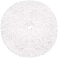 SPRINGOS Weihnachtsbaumteppich 115 cm Rock flauschig Klettverschluss runde Matte mit langem Haar Teppich von SPRINGOS