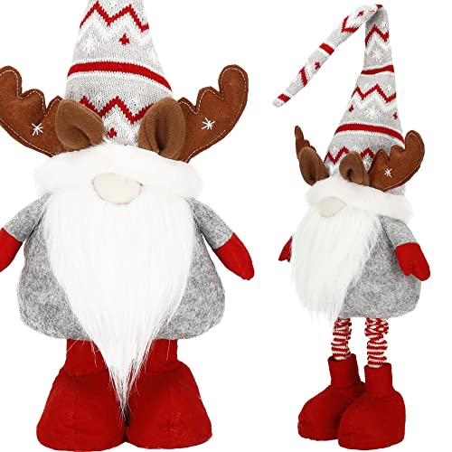 SPRINGOS Weihnachtsfigur Weihnachtszwerg Nordischer Gnom Dekofigur 60-80 cm Wichtel Zipfelmütze Weihnachtsdekoration von SPRINGOS