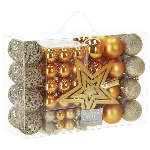 SPRINGOS Weihnachtskugel Christbaumkugel 100 Stück Weihnachtsbaumschmuck Baumspitze von SPRINGOS