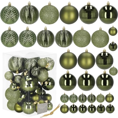SPRINGOS Weihnachtskugeln 33-teiliges Set Kunststoffkugeln Christbaumkugeln von SPRINGOS