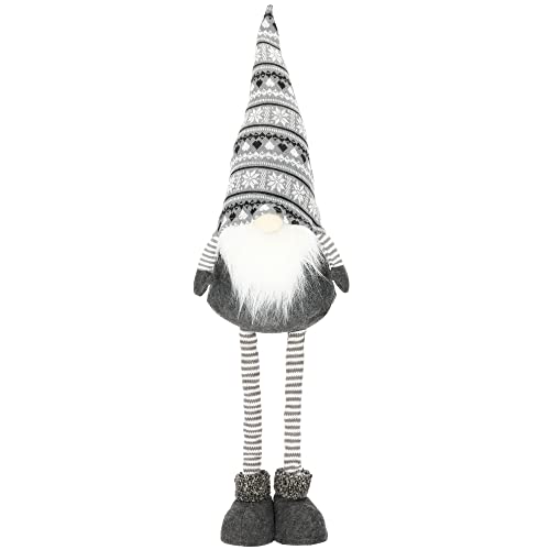 SPRINGOS Weihnachtszwerg Deko-Figur 54-86 cm Höhenverstellbar Zipfelmütze von SPRINGOS