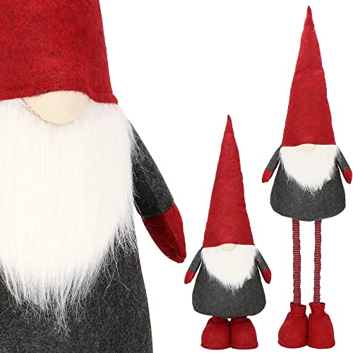 SPRINGOS Wichtel Weihnachtszwerg GNOME höhenverstellbar 110-160 cm Dekofigur Teleskopbeine von SPRINGOS