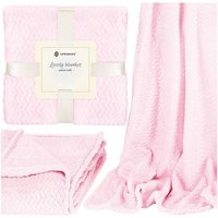 SPRINGOS Wohndecke Tagesdecke Überwurf 200 x 220 cm Zickzack flauschig extra soft von SPRINGOS