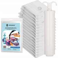 STARKE VAKUUMBEUTEL FÜR KLEIDUNG BETTWÄSCHE 15 Stück + PUMPE SET VON BEUTELN von SPRINGOS