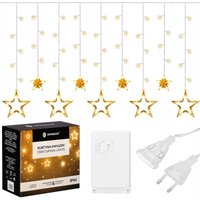 STERNENVORHANG WEIHNACHTSLICHTER 138LED GIRLANDE 4m STROM WARMWEISS von SPRINGOS