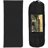 Selbstaufblasbare Matratze, 180 cm mit schwarzer Reisebettmatte von SPRINGOS