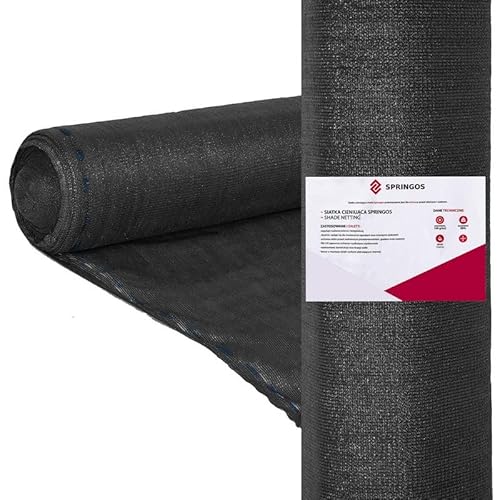 Sichtschutzzaun 1,5 x 50 m Schwarz + 200 Kabelbinder - 140 g/m² Zaunblende Sichtschutz für Maschendrahtzaun & Balkonverkleidung - Wetterfest & Stabil - SPRINGOS von SPRINGOS