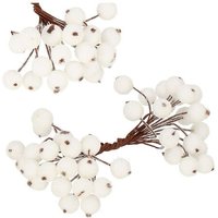 Deko-Beeren 20 Stk. befrostet 12 mm künstliche Vogelbeeren von SPRINGOS