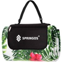 Springos - Picknickdecke 200x160cm Stranddecke Blumen von SPRINGOS