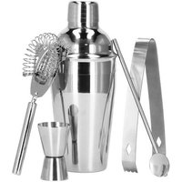 Shaker Cocktail Set Edelstahl 5-teiliger Bar Set Für Mixgetränke Geschenk Exotischste Cocktails Cobbler Shaker 550 ml Eiszange Löffel Filter von SPRINGOS