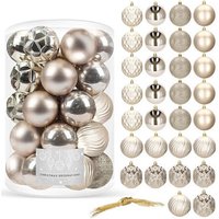Springos - Weihnachtsbaumkugeln aus Kunststoff 30-teiliges Weihnachtskugeln-Set Durchmesser 8 cm Dekoration für Weihnachten Party Hochzeit Springos - Weihnachtsbaumkugeln aus Kunststoff 30-teiliges Weihnachtskugeln-Set Durchmesser 8 cm Dekoration für Weihnachten Party Hochzeit von SPRINGOS