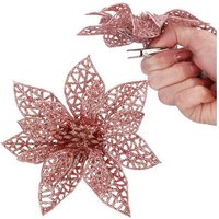 Springos - Weihnachtsstern künstliche Poinsettie mit Metallklammer Altrosa Springos - Weihnachtsstern künstliche Poinsettie mit Metallklammer Altrosa von SPRINGOS