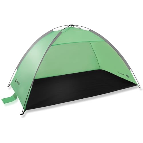 Strandzelt XXL 210x120x112 cm mit UV-Schutz & Tragetasche, wasserfestes Familienzelt für Strand Garten Camping mit Fiberglasgestänge & Taschen zur Befestigung – SPRINGOS von SPRINGOS