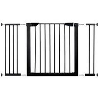 Treppengeländer 75-124 cm, schwarzes Sicherheitstor von SPRINGOS