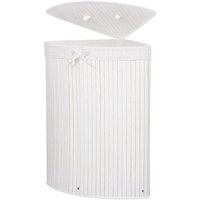 Wäschekorb 73L, Ecke, Behälter mit natürlicher weißer Bambusklappe. Wäschekorb 73L, Ecke, Behälter mit natürlicher weißer Bambusklappe. von SPRINGOS