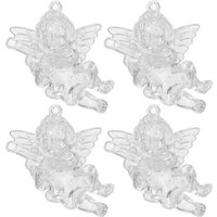 Weihnachtsbaumschmuck Engel mit Lyra Kunststoff 6,5 cm transparent 4 Stk. Weihnachtsbaumschmuck Engel mit Lyra Kunststoff 6,5 cm transparent 4 Stk. von SPRINGOS