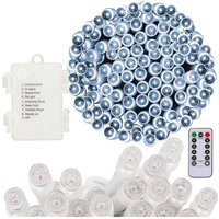 Weihnachtsbeleuchtung 100 LED-Batterielichter in Weiß, Kaltweiß mit Fernbedienung. Weihnachtsbeleuchtung 100 LED-Batterielichter in Weiß, Kaltweiß mit Fernbedienung. von SPRINGOS