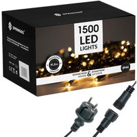 Weihnachtsbeleuchtung 1500 LED 91 m warmweiß für den Innen- und Außenbereich. Weihnachtsbeleuchtung 1500 LED 91 m warmweiß für den Innen- und Außenbereich. von SPRINGOS