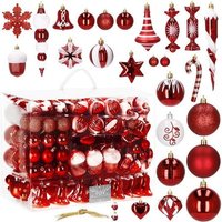 Weihnachtskugeln 153 Stück Weihnachtsschmuck rot Weihnachtskugeln 153 Stück Weihnachtsschmuck rot von SPRINGOS