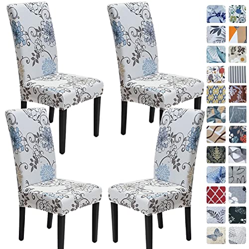 SPRINGRICO Stuhlhussen für Esszimmer, Blumenmuster, 4 Stück von SPRINGRICO