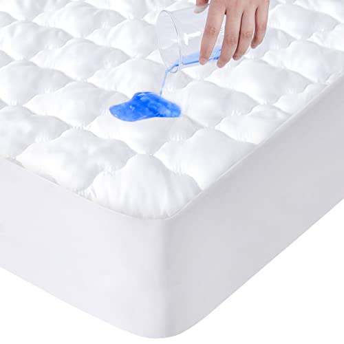 SPRINGSPIRIT Matratzenschoner für Super-Kingsize-Betten, 35 cm, extra tiefer, wasserdichter Matratzenbezug, 4 Schichten, gesteppte Matratzenauflage, ultraweich, 180 x 200 cm von SPRINGSPIRIT