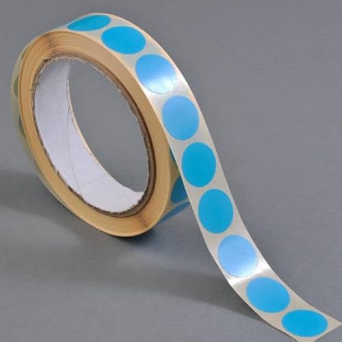 SPRINTIS Klebepunkte 20 mm, blau, 1000 Stück Markierungspunkte selbstklebend auf Rolle, Punkte Aufkleber aus Papier für Büro und Lager von SPRINTIS