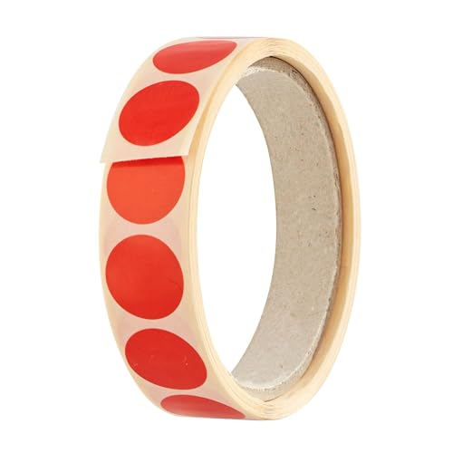 SPRINTIS Klebepunkte 20 mm, orange, 1000 Stück Markierungspunkte selbstklebend auf Rolle, Punkte Aufkleber aus Papier für Büro und Lager von SPRINTIS