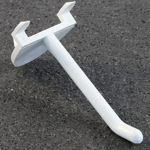 Schmaler Displayhaken mit 3 Dornen in weiß zum Einstecken in Karton- oder Wellpappendisplays von SPRINTIS