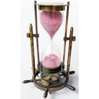 Vintage Sanduhr | Sanduhr // Maritime Antike Vollmessing-Sanduhr-Sanduhr Mit Rad-Kompass-Basis von SPRIZEHANDICRAFT