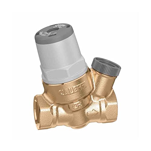 CALEFFI Mikro-Schrägsitz-Druckminderer 3/8" Zoll bis 80°C, Druckregelbereich ausgangsseitig 0,8 bis 4 bar (Ohne Manometer) von SPRUDELUX