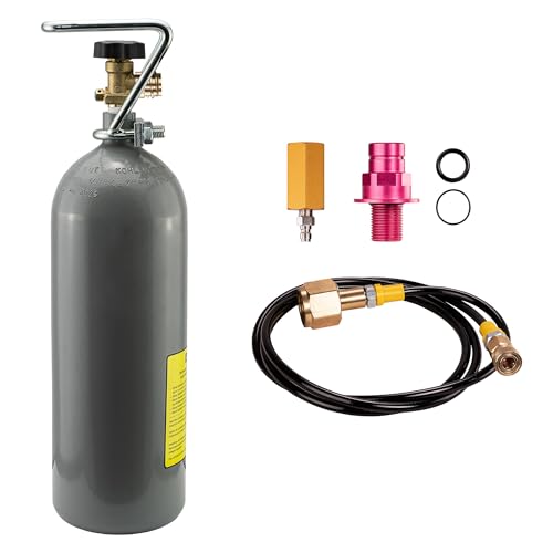 SPRUDELUX® | CO2 Adapter-Hochdruckschlauch für Sodastream DUO QUICK CONNECT QC | Für Anschluss an grössere CO2 Flaschen, Kohlensäureflasche | Wassersprudler CO2 Schlauch | (Länge 1,5m+2kg CO-Flasche) von SPRUDELUX