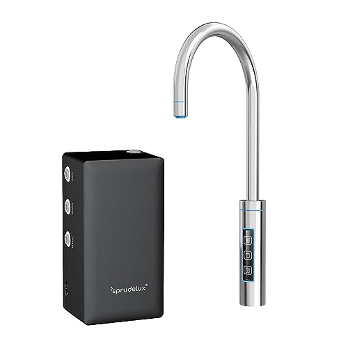 SPRUDELUX 3-Wege-Touch-Armatur inkl. Controller - Perfekte Ergänzung für Untertisch-Tafelwasseranlagen, Sprudelanlage, Wassersprudler | (3-Wege-Touch C-Auslauf Chrom) von SPRUDELUX