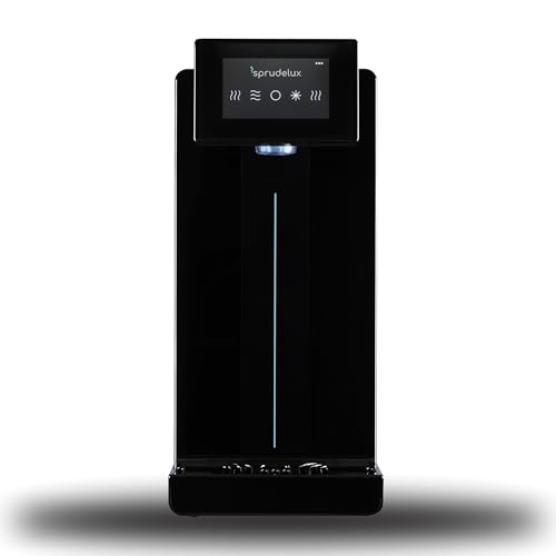 SPRUDELUX Power Soda Full Touch Wassersprudler – Auftisch Trinkwassersystem mit CO2-Karbonisierung, Auftisch-Tafelwasseranlage mit einstellbarer Kühltechnologie – Made in EU | (Schwarz) von SPRUDELUX