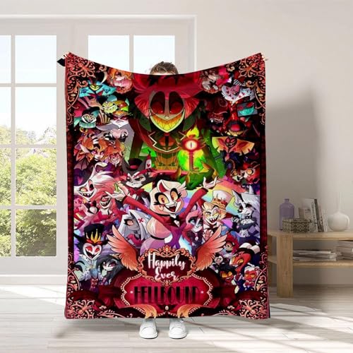Hazbin Hotel-Fleecedecke, Flanell-Fleecedecke, 3D-Muster, Überwurfdecke von SPSMOKH