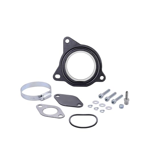 Abgasrückführung Für A3 1.9TDI Quattro 2001 2002 2003 1.9TDI 130k 150k 160k Diesel 63mm 2,5 Zoll Abgasventil 038131501A Kits(Schwarz) von SPUFKGE