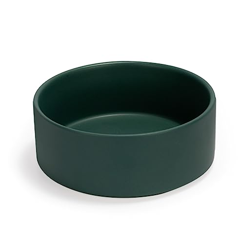 SPUNKYJUNKY Keramik Hundenapf Fressnapf Futternapf Katzennapf Napf für Katzen und Hunde (1250ml, Grün) von SPUNKYJUNKY
