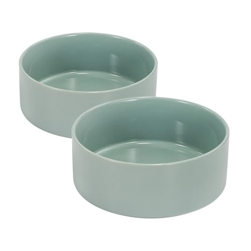 SPUNKYJUNKY Keramiknapf für Hunde und Katzen, 1,2 l, modern, niedlich, gewichteter Futternapf, Wassernapf als Ersatz, Morandi-Grün, 2 Stück SPUNKYJUNKY Keramiknapf für Hunde und Katzen, 1,2 l, modern, niedlich, gewichteter Futternapf, Wassernapf als Ersatz, Morandi-Grün, 2 Stück von SPUNKYJUNKY