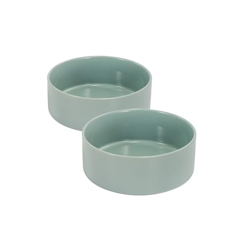 SPUNKYJUNKY Keramiknapf für Hunde und Katzen, 383 ml, modern, niedlich, beschwerter Futternapf, Wassernapf als Ersatz, Morandi-Grün, 2 Stück SPUNKYJUNKY Keramiknapf für Hunde und Katzen, 383 ml, modern, niedlich, beschwerter Futternapf, Wassernapf als Ersatz, Morandi-Grün, 2 Stück von SPUNKYJUNKY