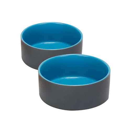 SPUNKYJUNKY Keramiknapf für Hunde und Katzen, modern, niedlich, beschwerter Futternapf, Wassernapf als Ersatz, Blau-Grau, 2 Stück SPUNKYJUNKY Keramiknapf für Hunde und Katzen, modern, niedlich, beschwerter Futternapf, Wassernapf als Ersatz, Blau-Grau, 2 Stück von SPUNKYJUNKY