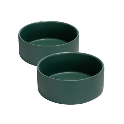 SPUNKYJUNKY Keramiknapf für Hunde und Katzen, modern, niedlich, gewichtet, für Futter und Wasser, Grün, 2 Stück SPUNKYJUNKY Keramiknapf für Hunde und Katzen, modern, niedlich, gewichtet, für Futter und Wasser, Grün, 2 Stück von SPUNKYJUNKY