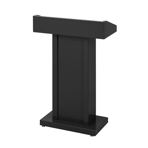 SPXMQSS Bodenstehendes Podium, Hoch Kanzel Podium Stand mit Breiter Lesefläche und Ablagefach for Kirche, Vortrag, Hochzeit, Klassenzimmer, 70x34x107cm Black von SPXMQSS